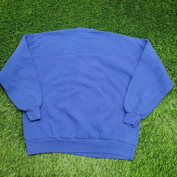 Vintage 80s JERZEES Blank Sweatshirt Women XL 23x25 Crop USA - Picture 2 of 12